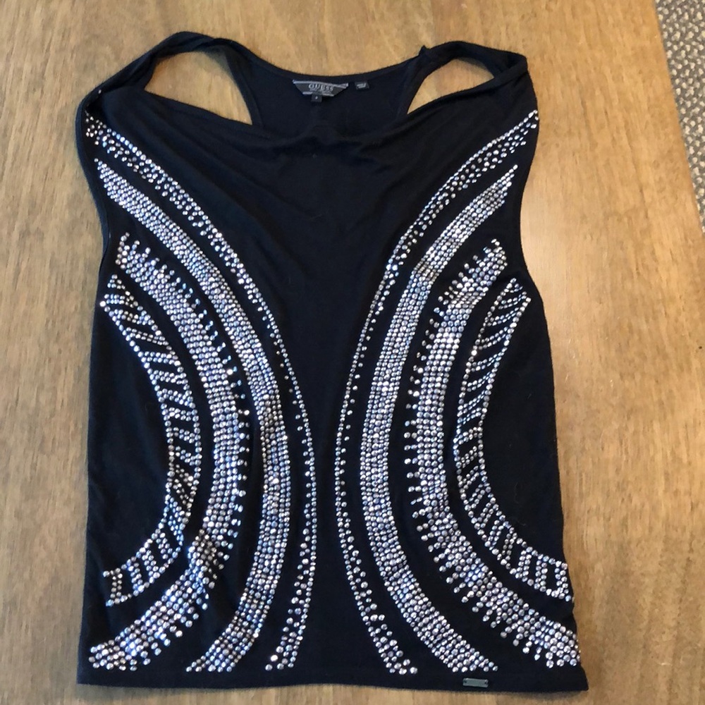 Guess Top Size Small Black with Silver Design